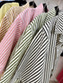 Summer Short Sleeves Strips Shirts With Short and Crop Camisoley